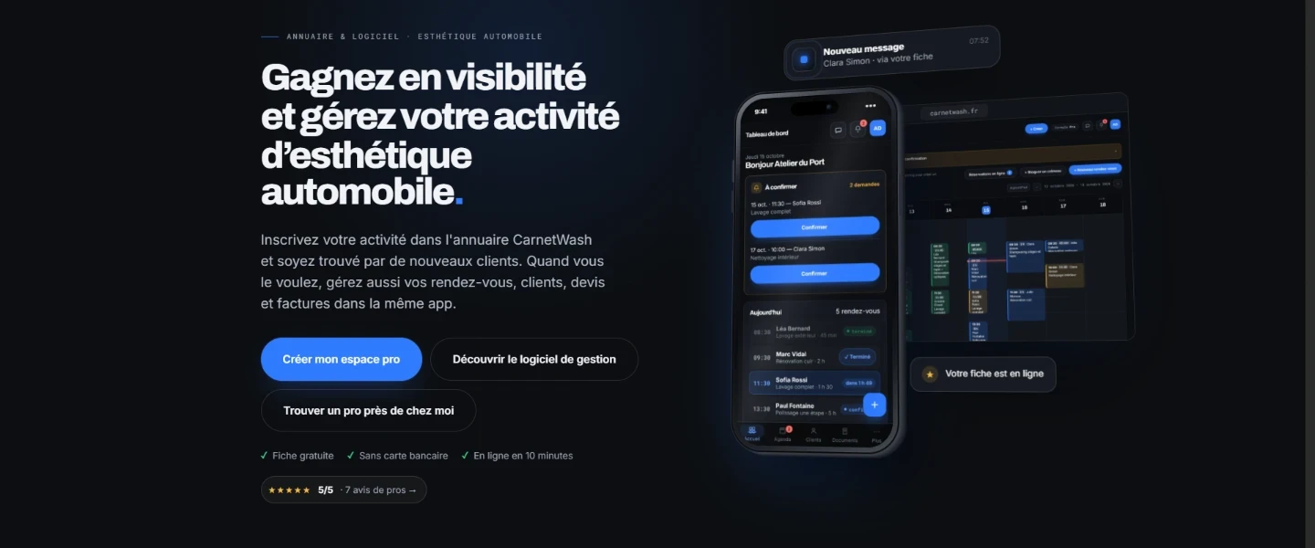 Visuel de couverture de CarnetWash
