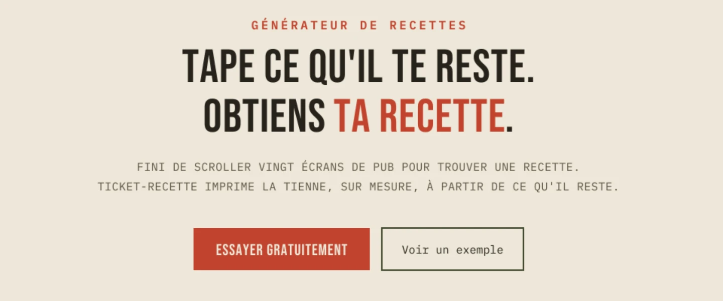 Visuel de couverture de Ticket-Recette